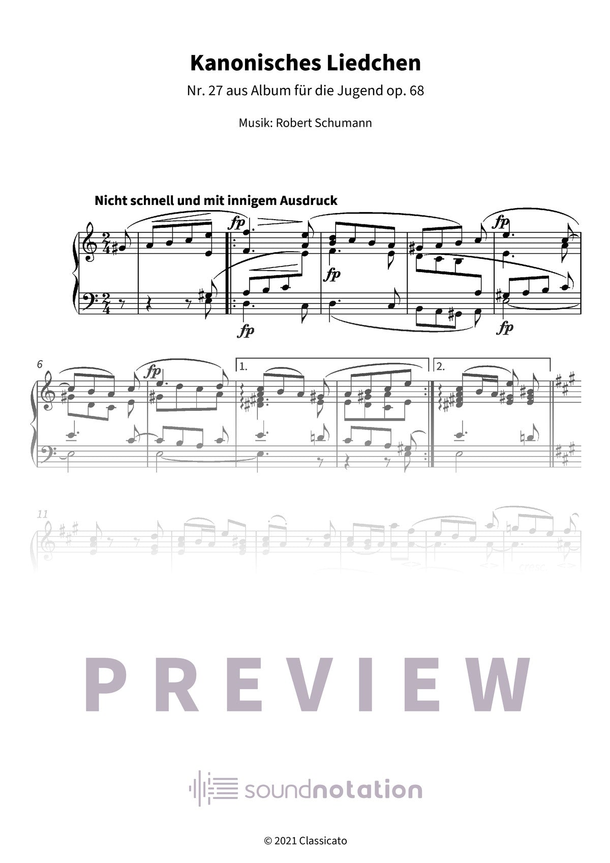 Kanonisches Liedchen - Preview Page 1