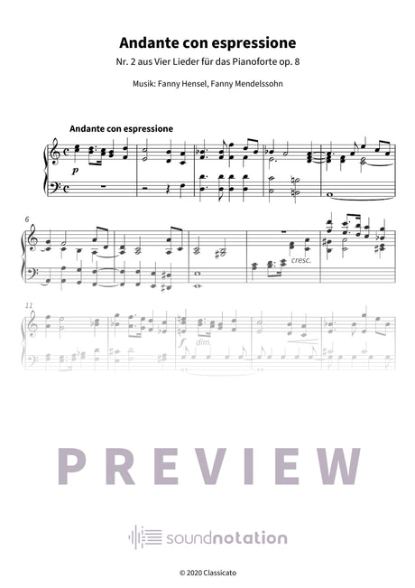 Andante con espressione - Preview Page 1