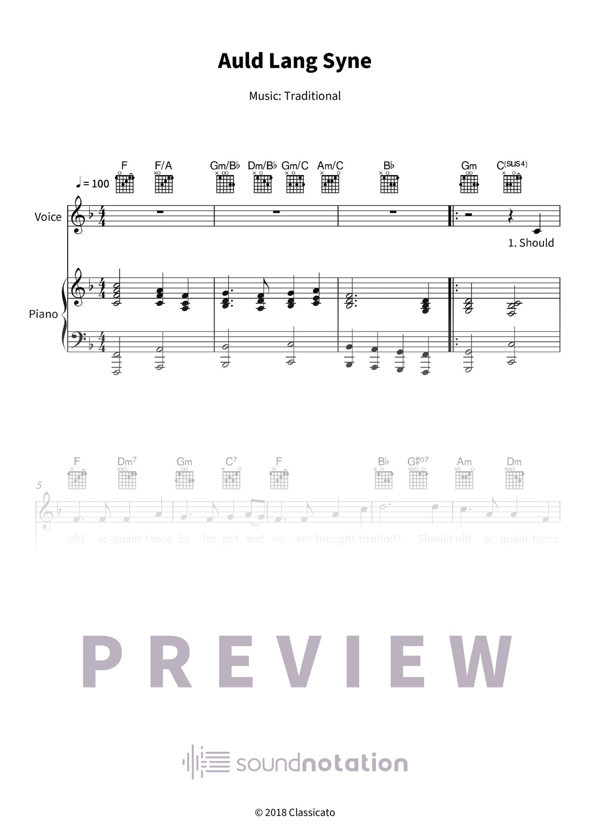 Auld Lang Syne - Preview Page 1