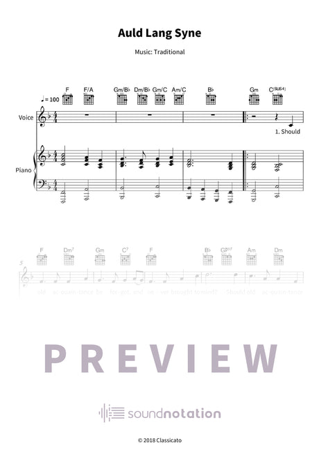Auld Lang Syne - Preview Page 1