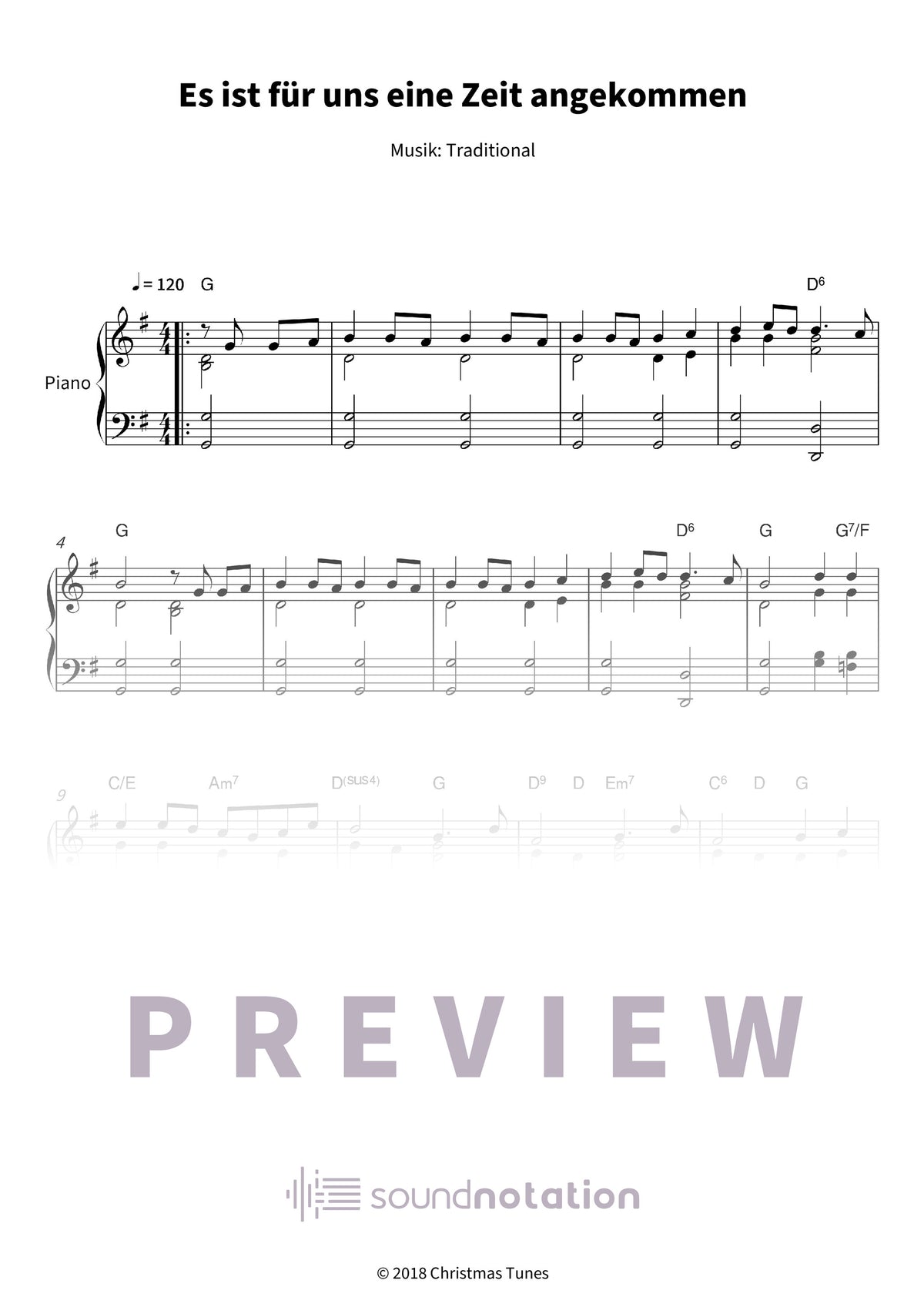 Es ist für uns eine Zeit angekommen - Preview Page 1