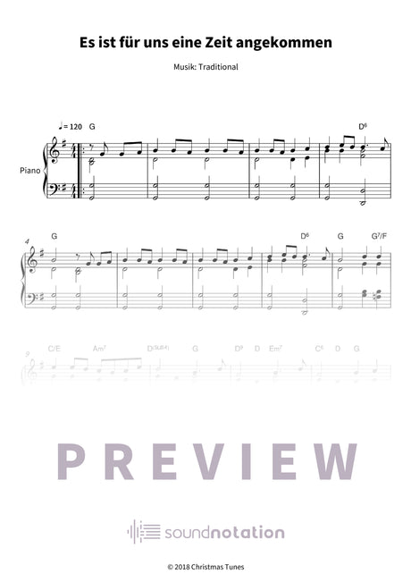 Es ist für uns eine Zeit angekommen - Preview Page 1