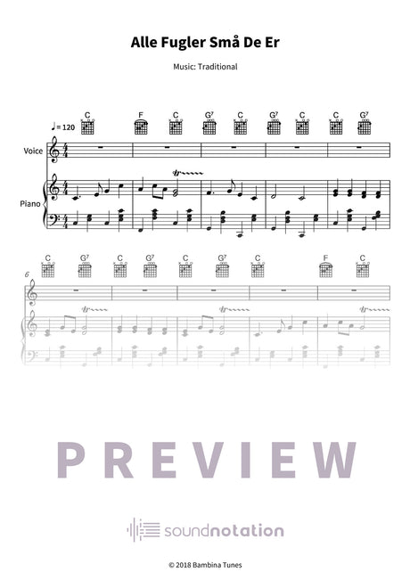 Alle Fugler Små De Er - Preview Page 1
