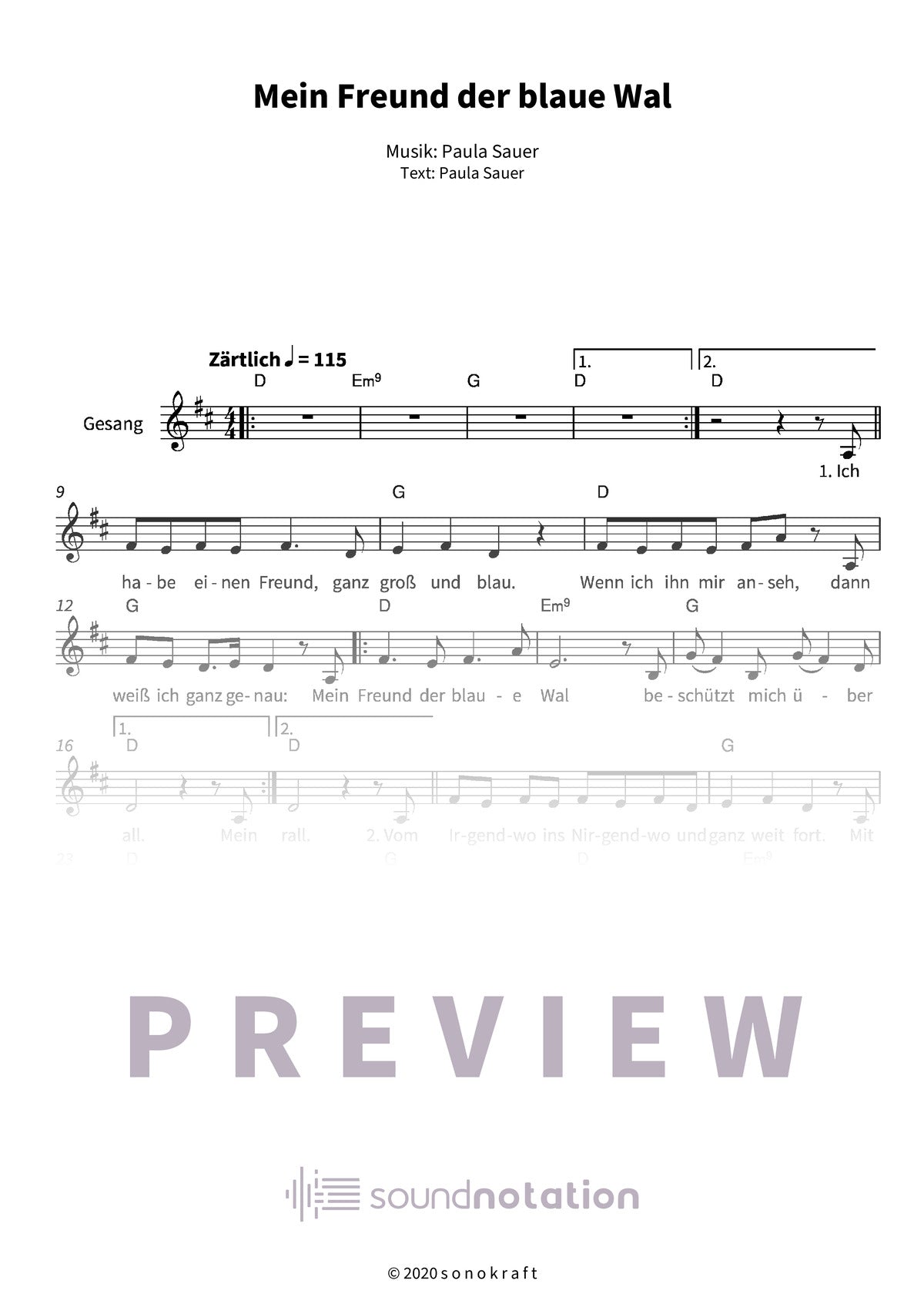 Mein Freund der blaue Wal - Preview Page 1