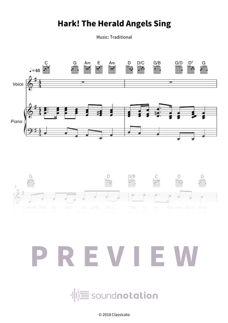 Hark! The Herald Angels Sing - Preview Page 1