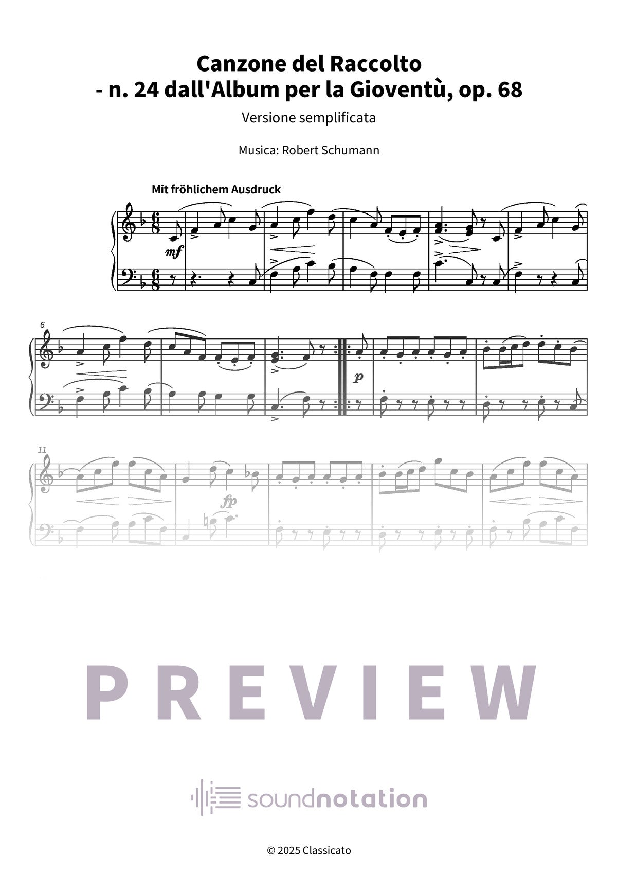 Canzone del Raccolto - Preview Page 1