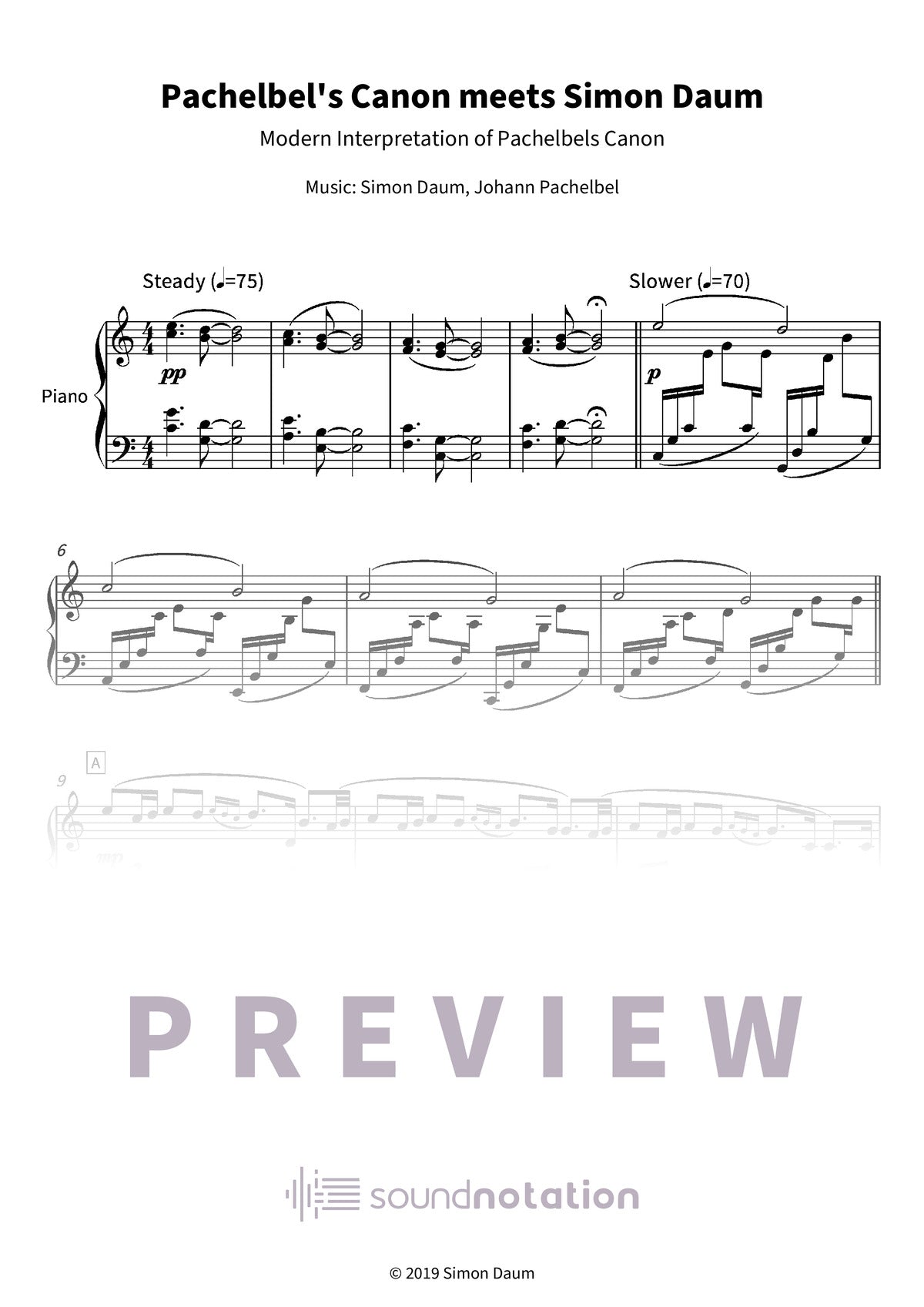 Pachelbel's Canon meets Simon Daum - Preview Page 1