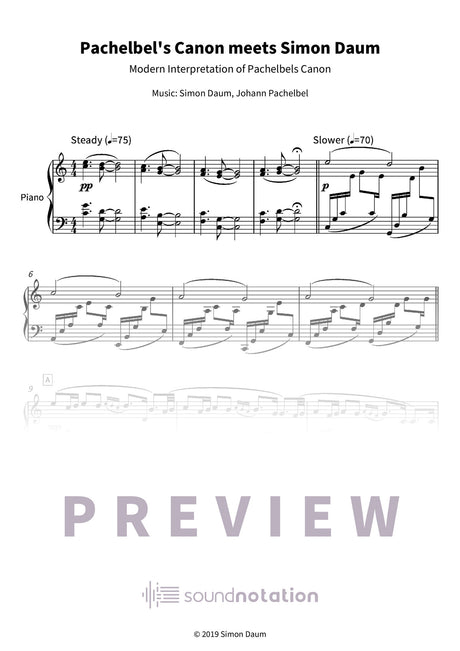 Pachelbel's Canon meets Simon Daum - Preview Page 1