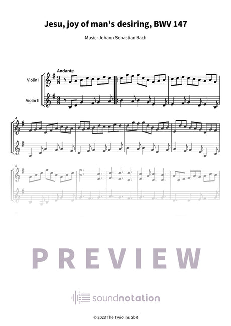 Jesu, joy of man's desiring - Preview Page 1