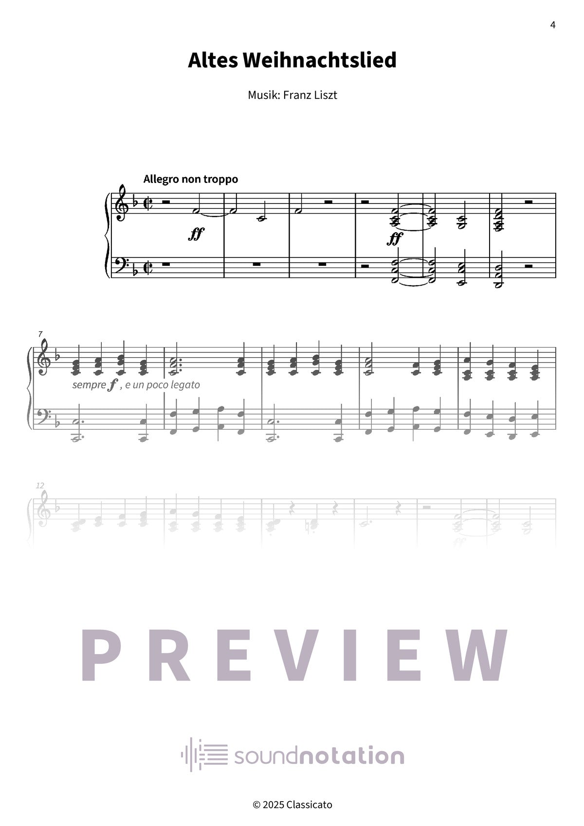 Altes Weihnachtslied - Preview Page 1