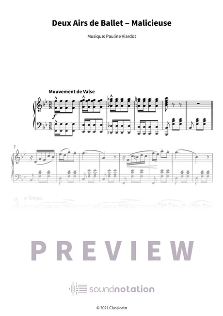 Deux Airs de Ballet ‒ Malicieuse - Preview Page 1