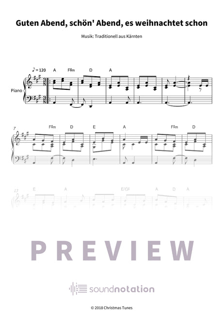 Guten Abend, schön' Abend, es weihnachtet schon - Preview Page 1