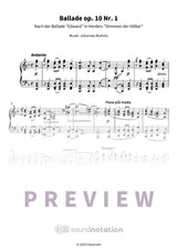 Ballade op. 10 Nr. 1 - Preview Page 1