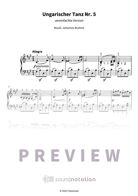 Ungarischer Tanz Nr. 5 - Preview Page 1