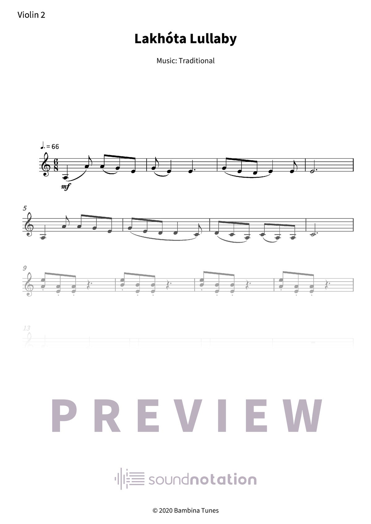 Lakhóta Lullaby - Preview Page 1