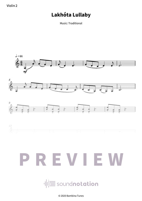 Lakhóta Lullaby - Preview Page 1