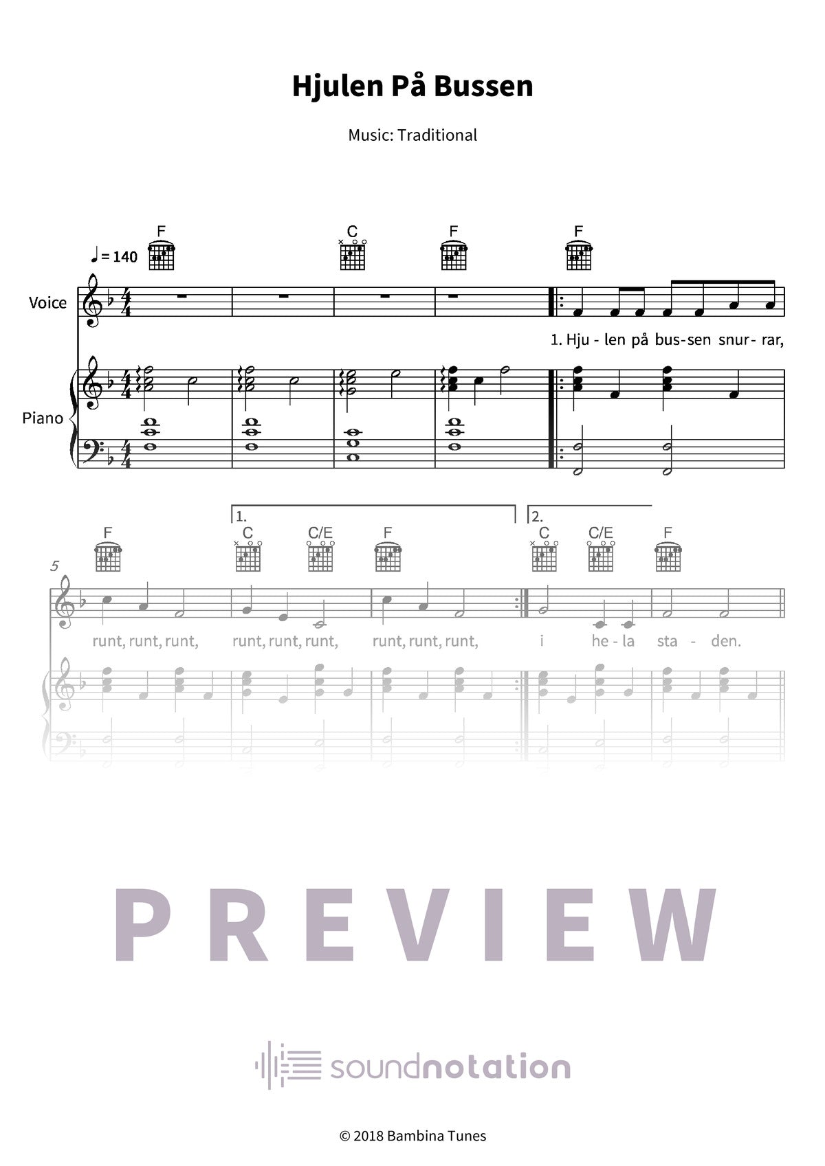 Hjulen På Bussen - Preview Page 1