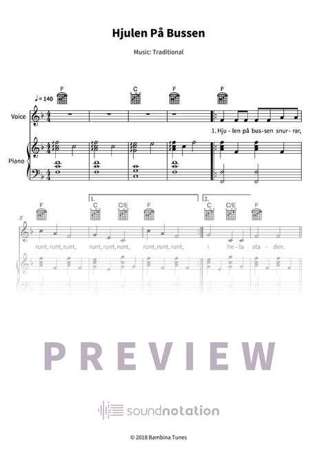 Hjulen På Bussen - Preview Page 1