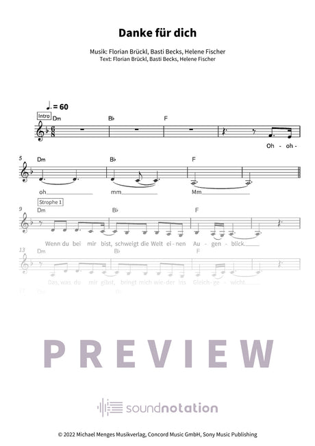 Danke für dich - Preview Page 1