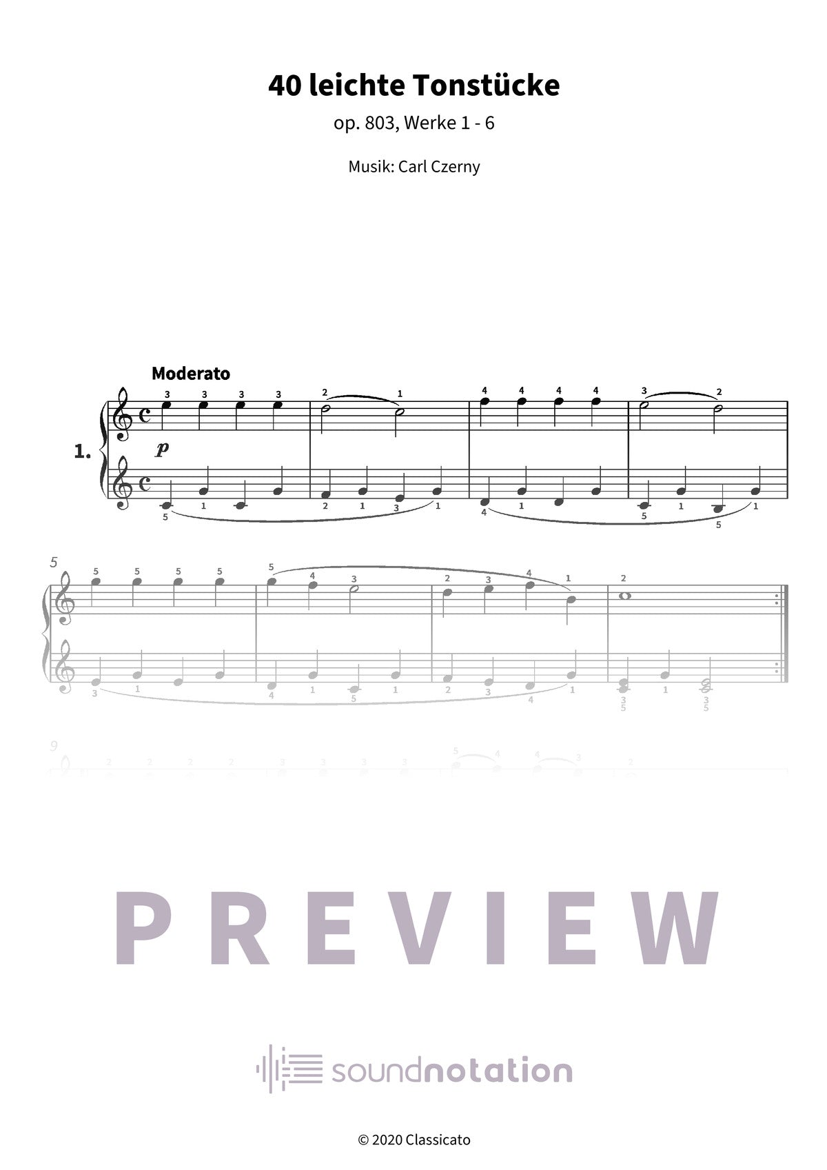 40 leichte Tonstücke - Preview Page 1
