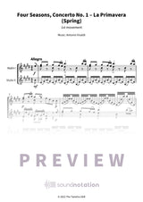 Four Seasons, Concerto No. 1 – La Primavera (Spring) - Preview Page 1