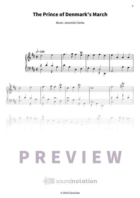 The Prince of Denmark's March - Preview Page 1