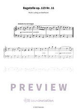 Bagatelle op. 119 Nr. 11 - Preview Page 1
