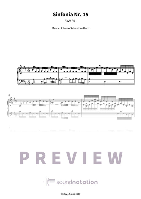 Sinfonia Nr. 15 - Preview Page 1