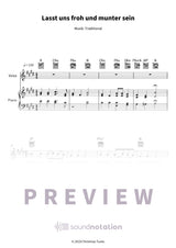 Lasst uns froh und munter sein - Preview Page 1