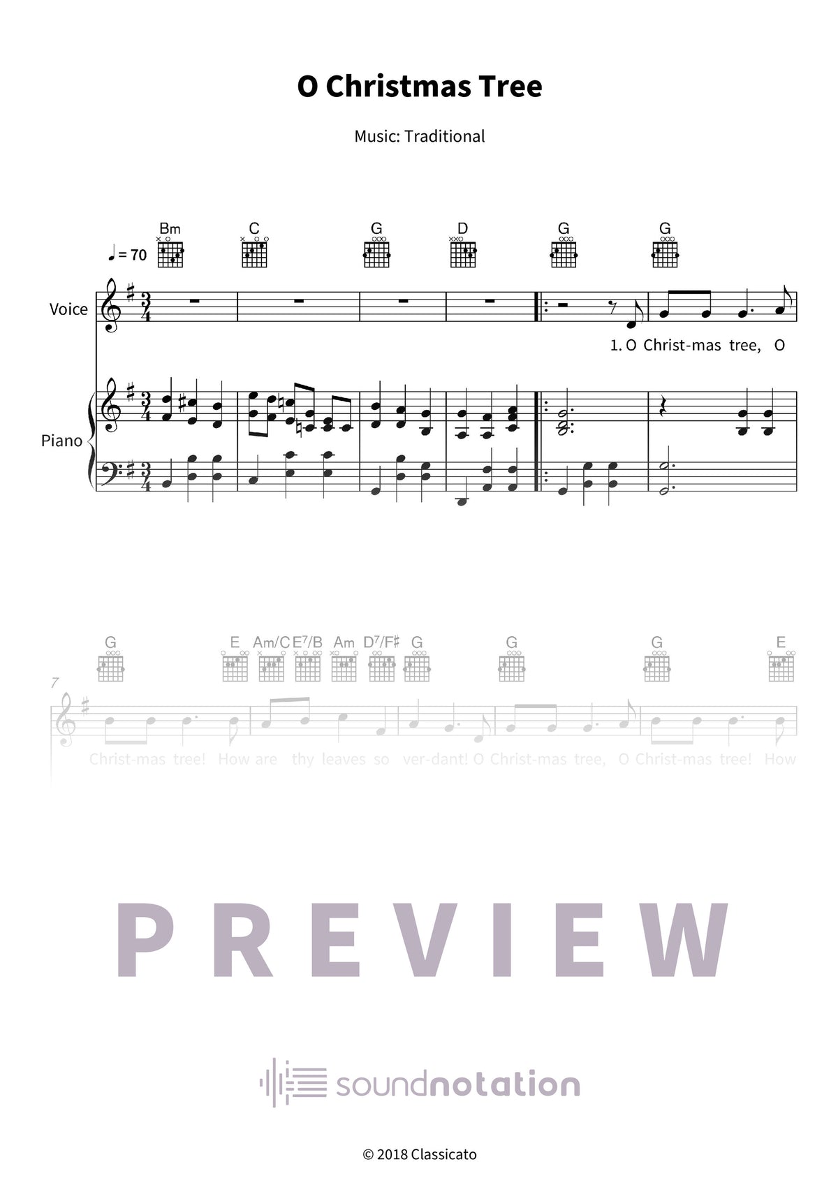 O Christmas Tree - Preview Page 1