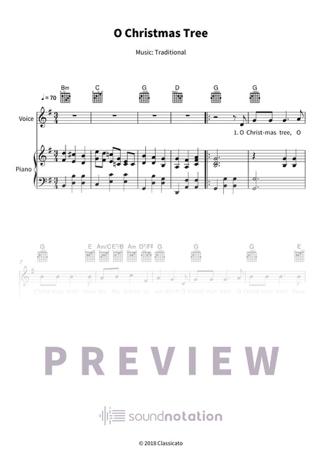 O Christmas Tree - Preview Page 1