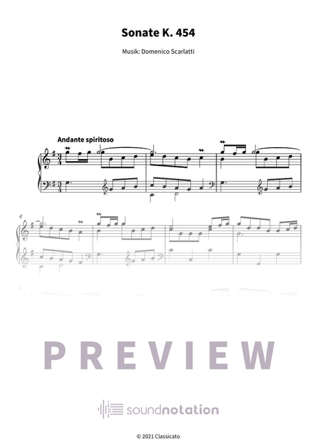 Sonate K. 454 - Preview Page 1