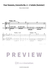 Four Seasons, Concerto No. 2 – L'estate (Summer) - Preview Page 1