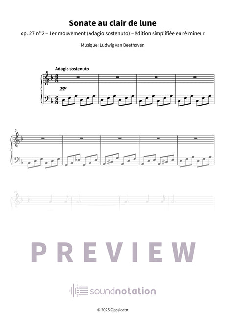 Sonate au clair de lune - Preview Page 1