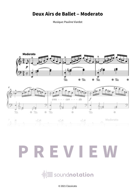 Deux Airs de Ballet ‒ Moderato - Preview Page 1