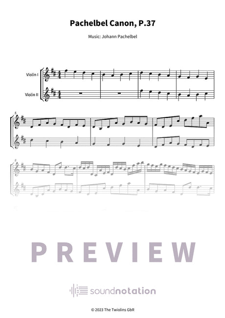 Pachelbel Canon - Preview Page 1
