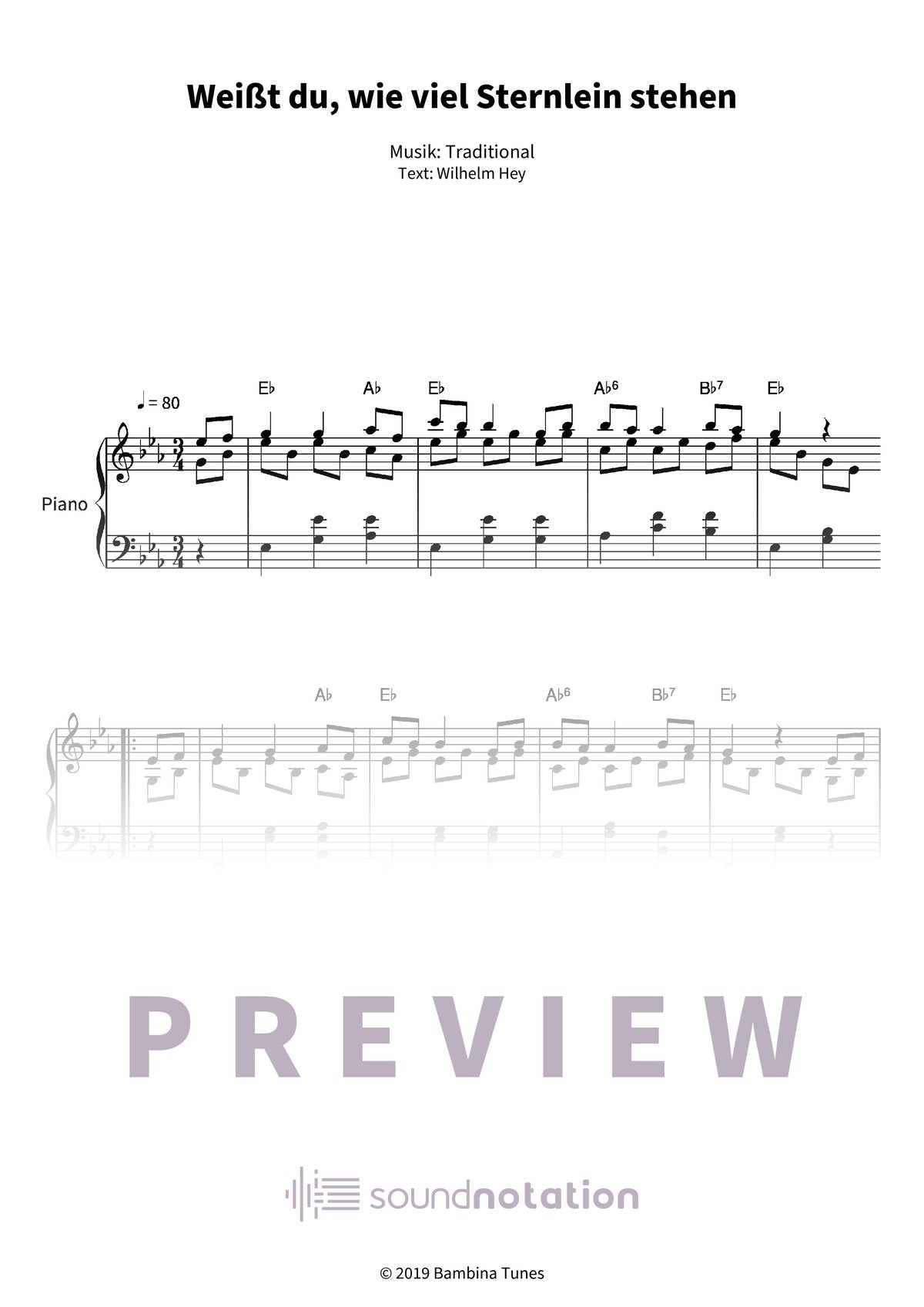Weißt du, wie viel Sternlein stehen - Preview Page 1