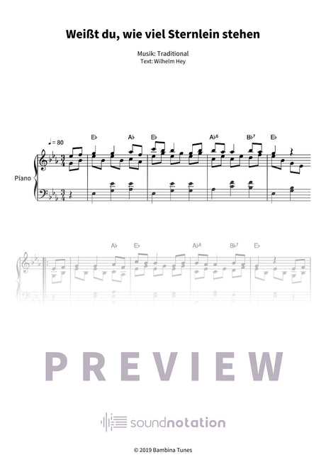 Weißt du, wie viel Sternlein stehen - Preview Page 1