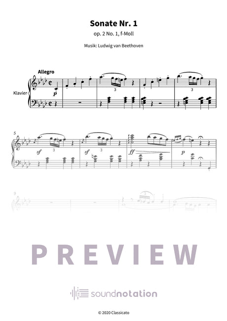 Sonate Nr. 1 - Preview Page 1