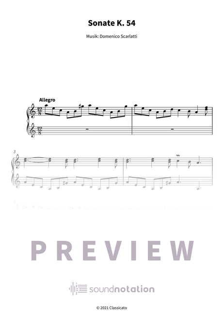 Sonate K. 54 - Preview Page 1