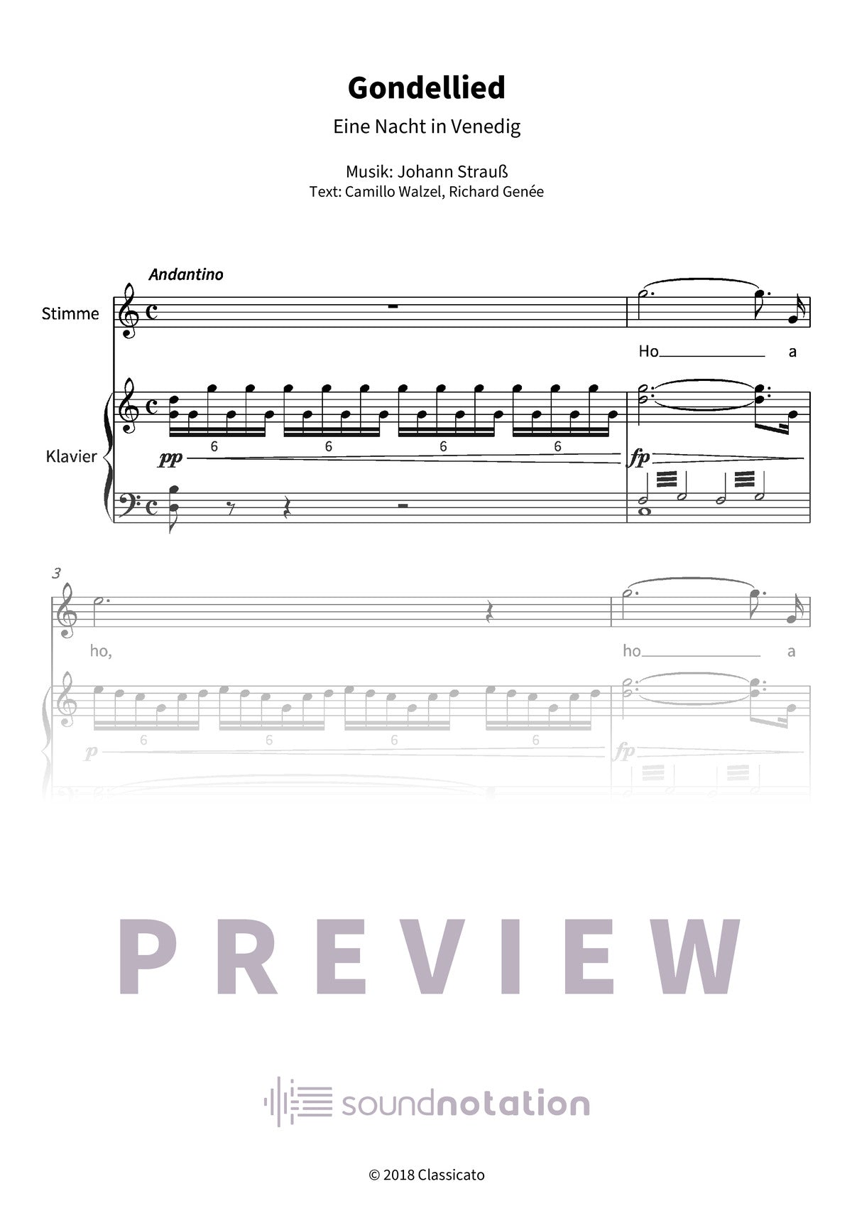 Gondellied - Preview Page 1