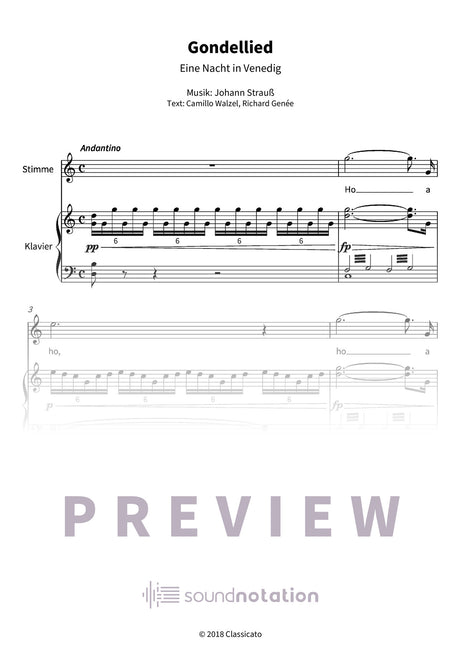 Gondellied - Preview Page 1