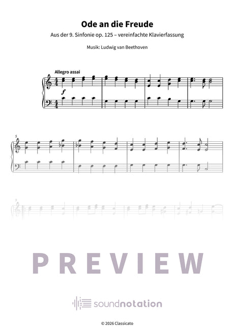 Ode an die Freude - Preview Page 1