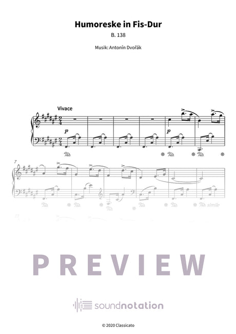 Humoreske in Fis-Dur - Preview Page 1