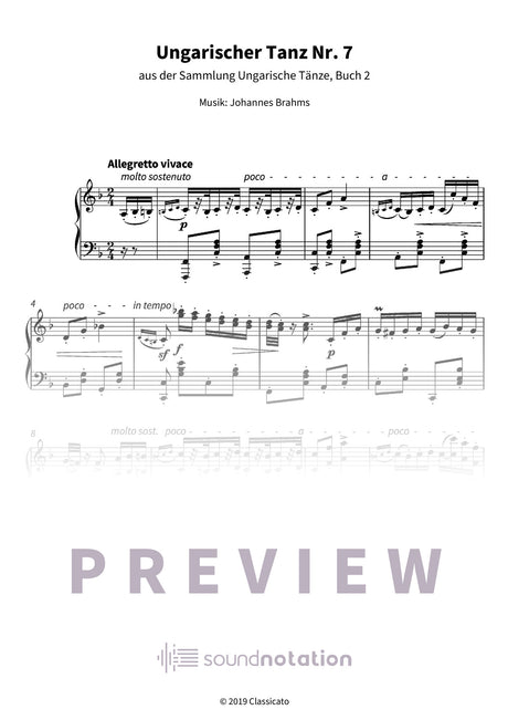 Ungarischer Tanz Nr. 7 - Preview Page 1