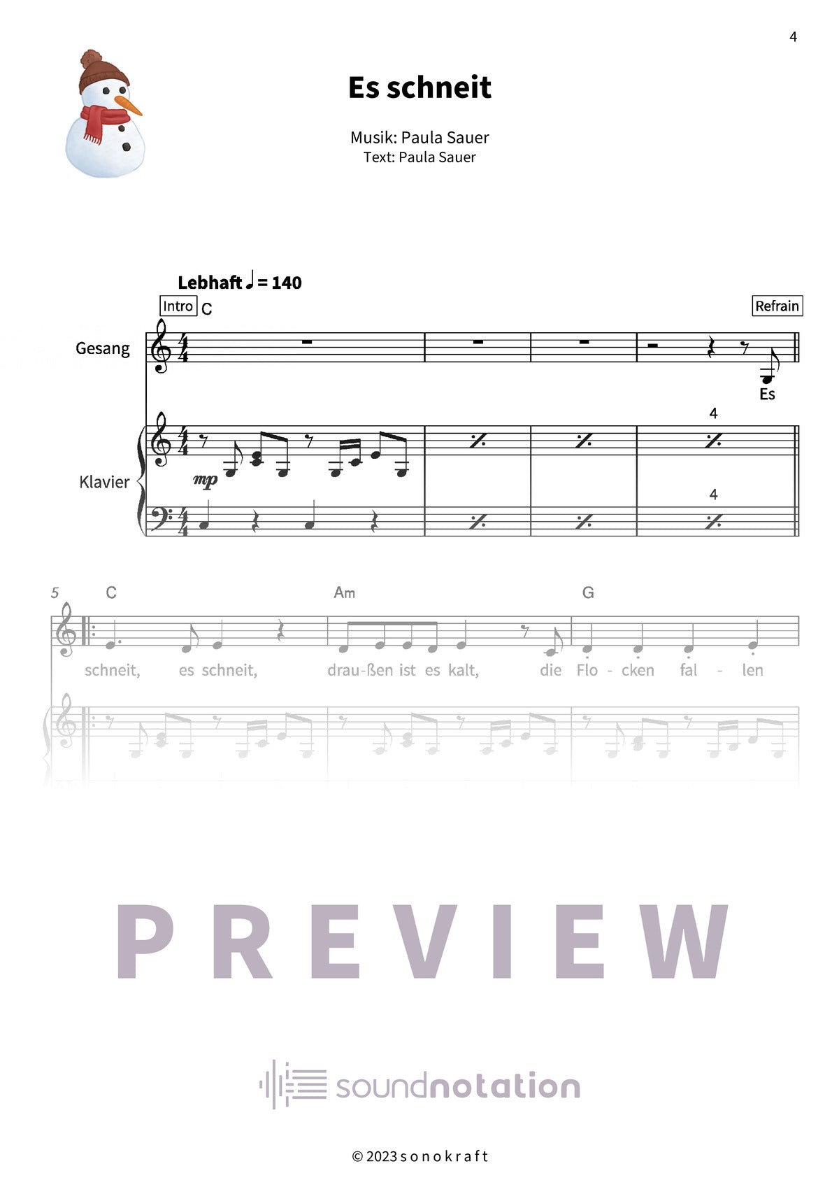 Es schneit - Preview Page 1