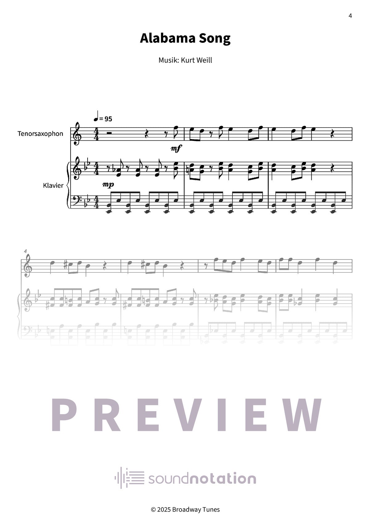 Alabama Song - Preview Page 1