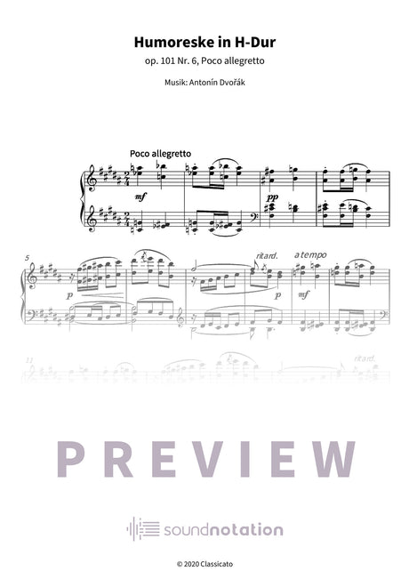 Humoreske in H-Dur - Preview Page 1