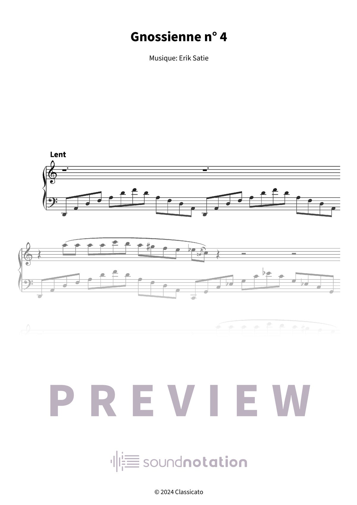 Gnossienne n° 4 - Preview Page 1