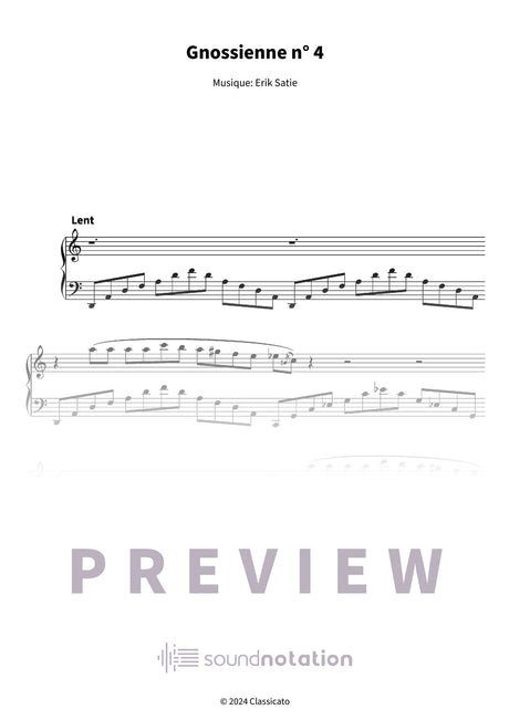Gnossienne n° 4 - Preview Page 1